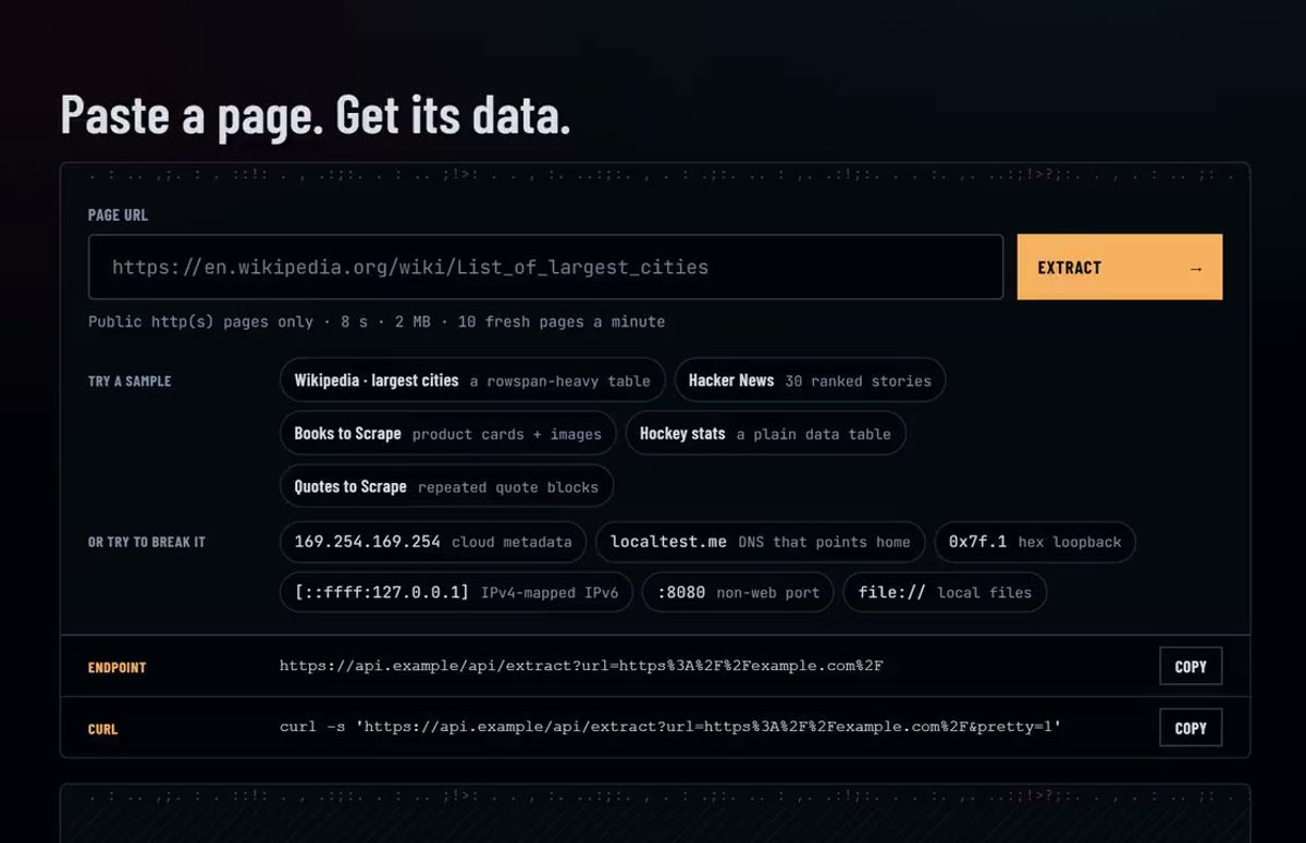 Site to API, running at urlapi.repo.lv